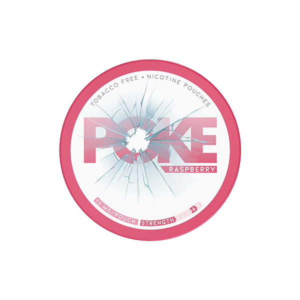 12mg Poke Raspberry Nicotine Pouches - 20 Pouches - Online Vape Shop