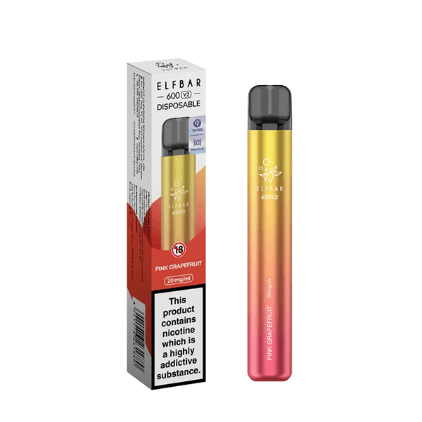 20mg ELF Bar 600 V2 Disposable Vaping Device 600 Puffs - Online Vape Shop
