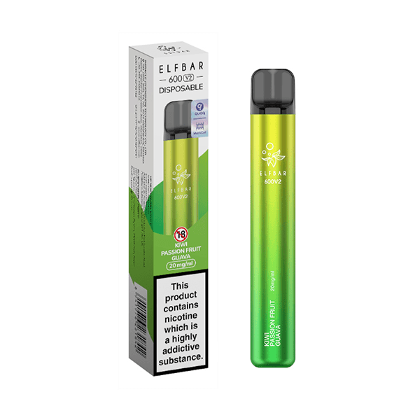 20mg ELF Bar 600 V2 Disposable Vaping Device 600 Puffs - Online Vape Shop