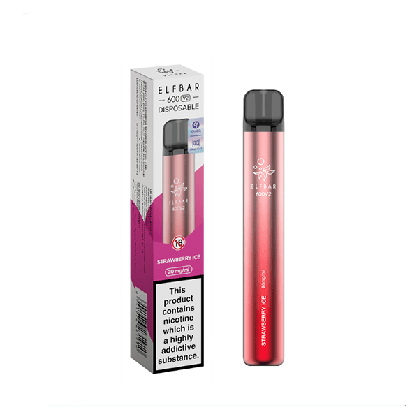 20mg ELF Bar 600 V2 Disposable Vaping Device 600 Puffs - Online Vape Shop