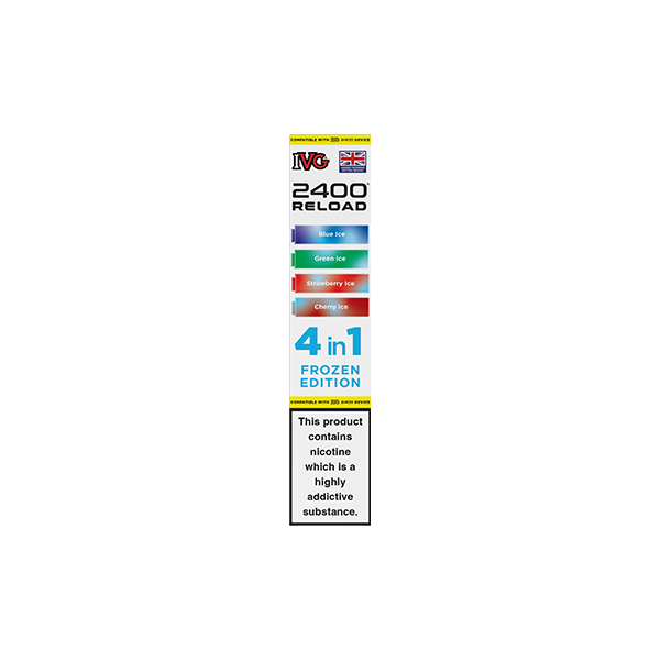20mg IVG 2400 Reload Prefilled Pods 2ml 2400 Puffs - 4 Pcs