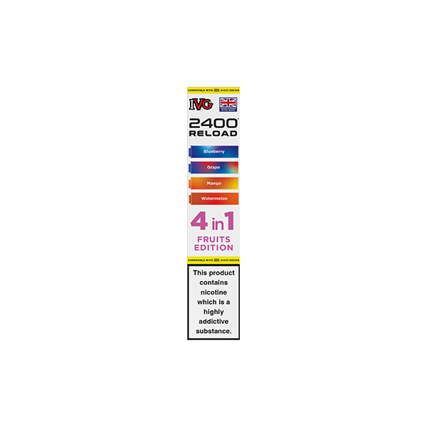 20mg IVG 2400 Reload Prefilled Pods 2ml 2400 Puffs - 4 Pcs