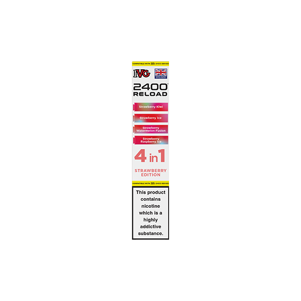 20mg IVG 2400 Reload Prefilled Pods 2ml 2400 Puffs - 4 Pcs