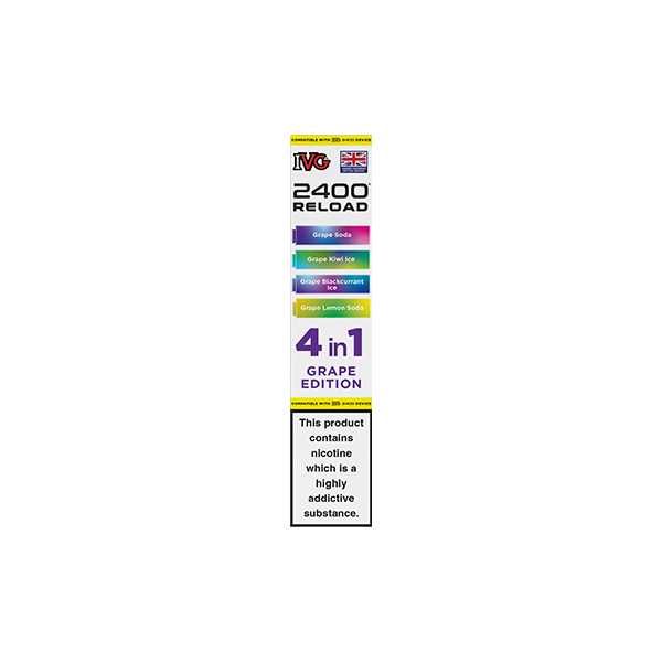 20mg IVG 2400 Reload Prefilled Pods 2ml 2400 Puffs - 4 Pcs