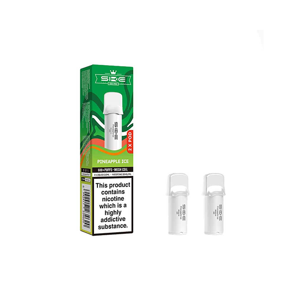20mg SKE Crystal Pro Replacement Prefilled Pods 2ml 1200 Puffs - 2 Pcs