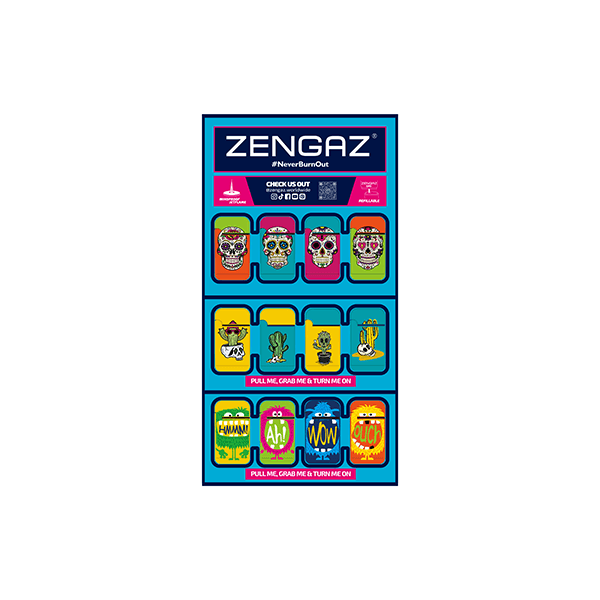 Zengaz Cube ZL-13 Wing Jet (UK-S1) - Jet Flame Lighters Bundle + 48 Lighters with Cube display stand - Online Vape Shop