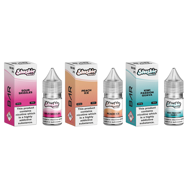 Barre 20 mg par Slushie 10 ml Sels de Nic (50VG/50PG)