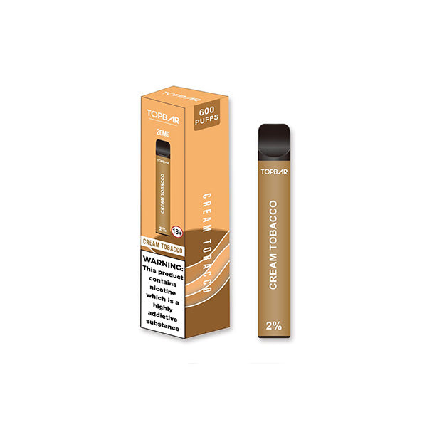 Dispositif jetable de Vape de la barre supérieure EE 600 de 20 mg 600 bouffées