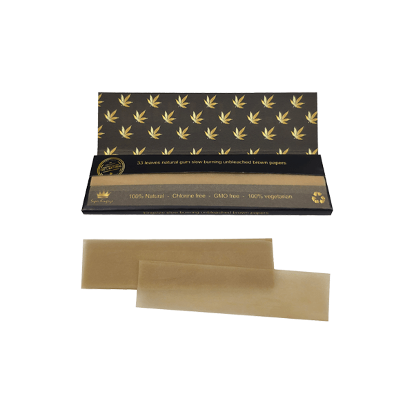 33 Alien Puff Black & Gold Super King Size Unbleached Brown Rolling Papers ( HP2104AP ) - Online Vape Shop