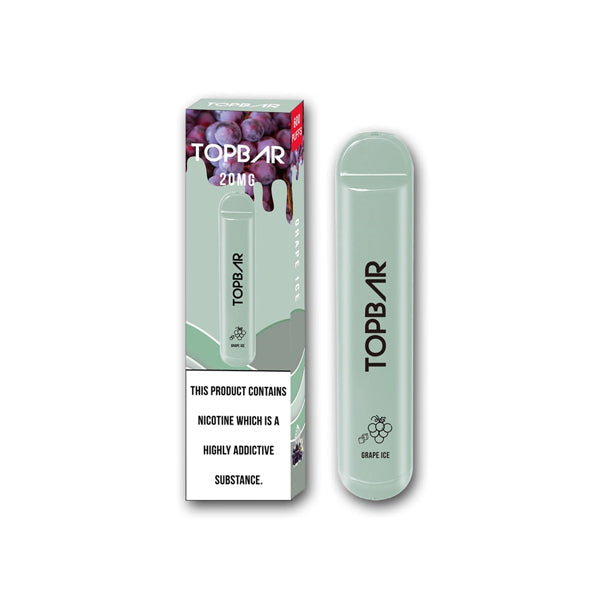 Pod de Vape jetable à barre supérieure de 20 mg, 600 bouffées