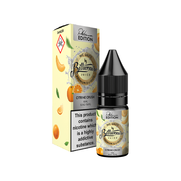 20mg Billionaire Juice Platinum Edition 10ml Nic Salts (50VG/50PG) - Online Vape Shop
