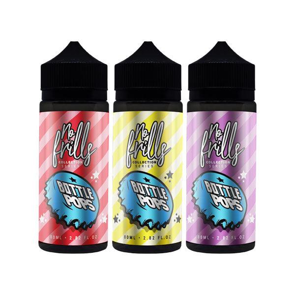 No Frills Collection Bottle Pops 80ml Shortfill 0mg (80VG/20PG) - Online Vape Shop