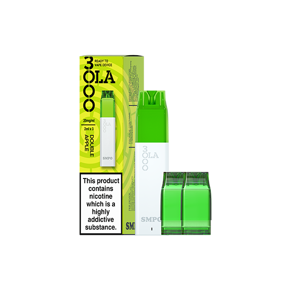 Kit de vape à dosettes préremplies SMPO Ola 3000 20 mg - 2 ml (paquet de 3)