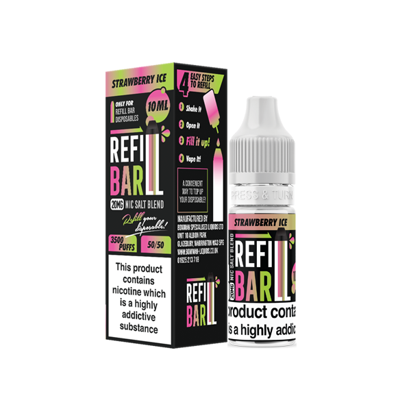 Recharge 20 mg de sels de barre 10 ml de sels de nicotine (50VG/50PG)