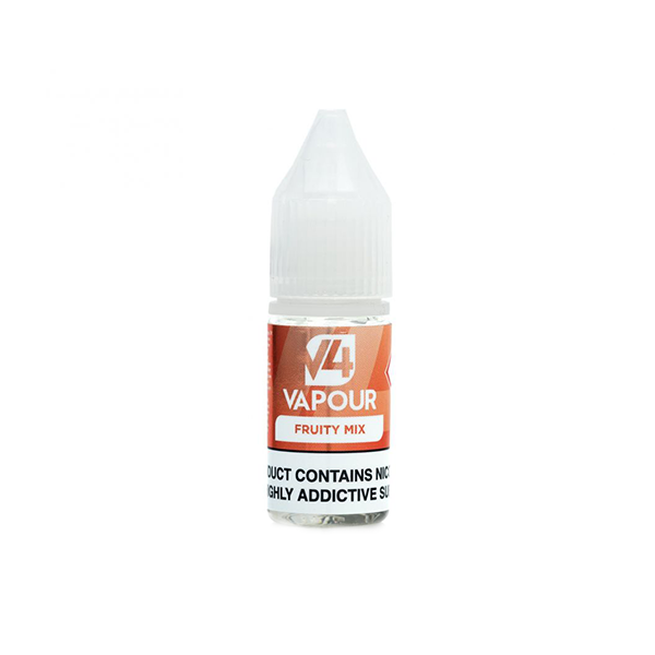 E-Liquide à base libre V4 Vapor 18 mg 10 ml (50VG/50PG)