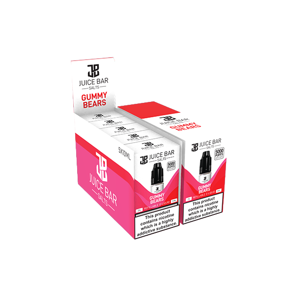 10 mg de sels de barre de jus 10 ml de sels de nicotine - paquet de 5 (50VG/50PG)