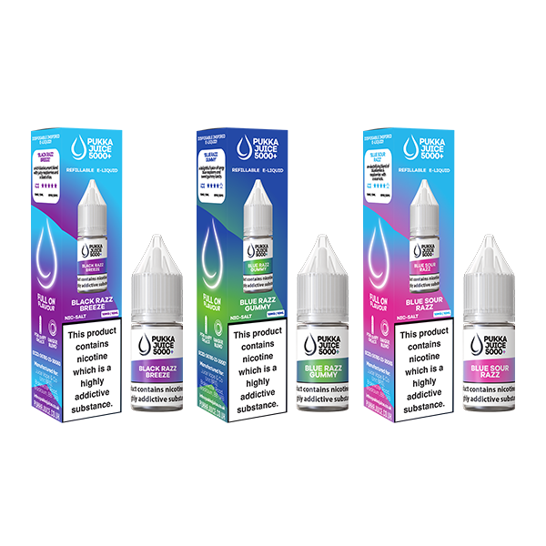 10 mg de jus Pukka 5000+ 10 ml de sel de nicotine (50VG/50PG)