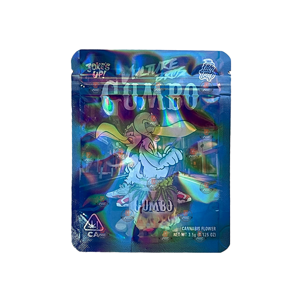 Mylar Gumbo Sac zippé imprimé 3,5 g Grand