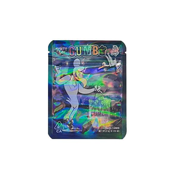 Mylar Gumbo Sac zippé imprimé 3,5 g Grand