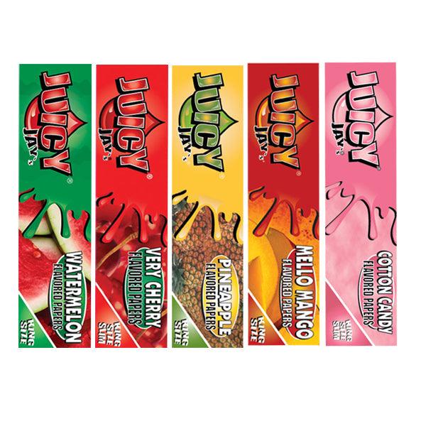 24 Juicy Jay King Size Flavoured Slim Rolling Paper - Full Box - Online Vape Shop