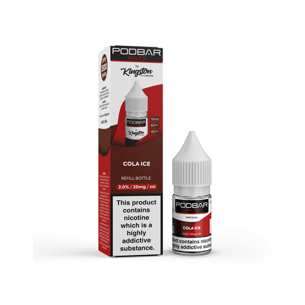 10mg Podbar Salts by Kingston 10ml Refill Nic Salts (60VG/40PG) - Online Vape Shop