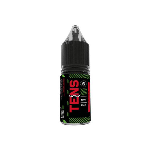 3mg Tens 50/50 10ml (50VG/50PG) - (Full Box) Pack Of 10 - Online Vape Shop
