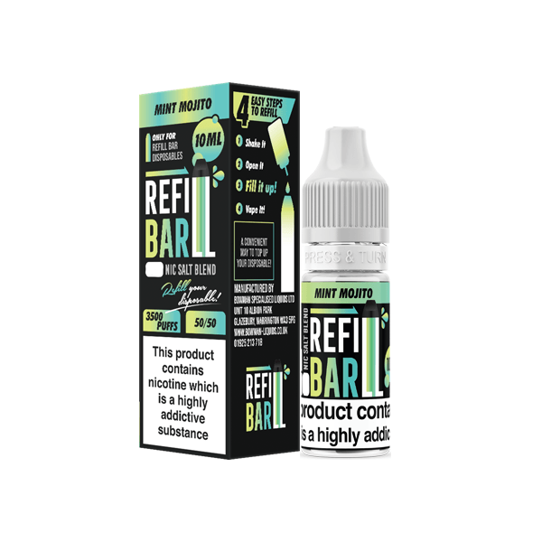 10mg Refill Bar Salts 10ml Nic Salts (50VG/50PG) - Online Vape Shop