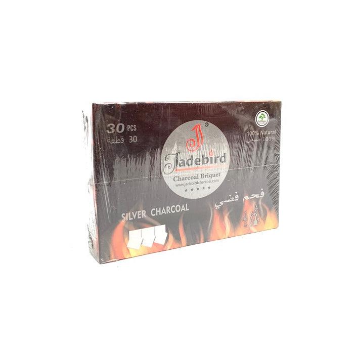 JadeBird Shisha Hookah Silver Charcoal (30 pieces) - Online Vape Shop