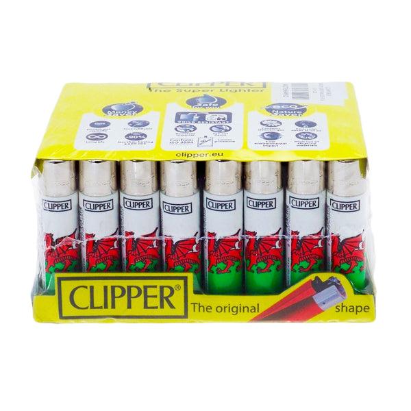 40 Clipper Refillable Classic Lighters Wales Flag - CL5C047UKH - Online Vape Shop