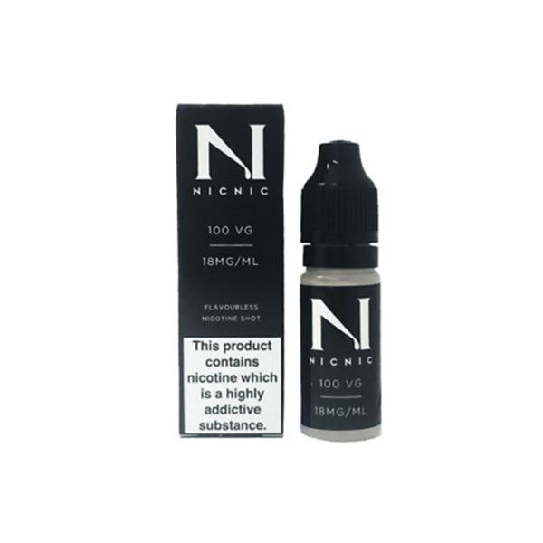 NIC NIC 18mg Nicotine Shot 10ml 100VG - Online Vape Shop