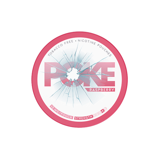 12mg Poke Raspberry Nicotine Pouches - 20 Pouches - Online Vape Shop