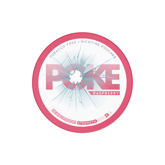16mg Poke Raspberry Nicotine Pouches - 20 Pouches - Online Vape Shop