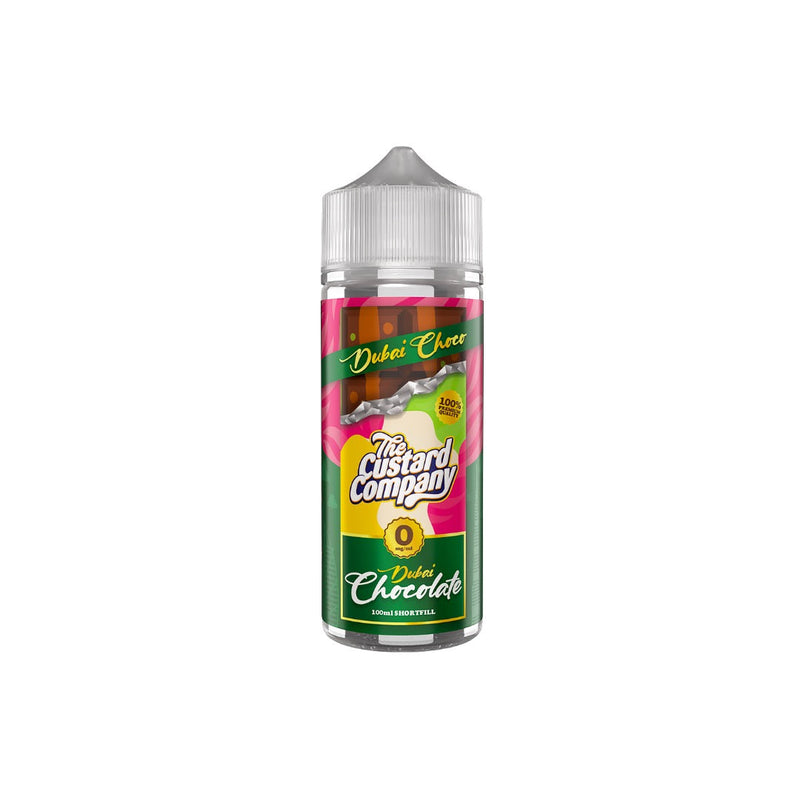 The Custard Company Dubai Chocolate Shortfill E-Liquid 120ml (70/30 VG/PG) - 0mg