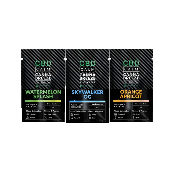 900mg CBD Calm Cannabreeze Prefilled Pod Replacement Pods