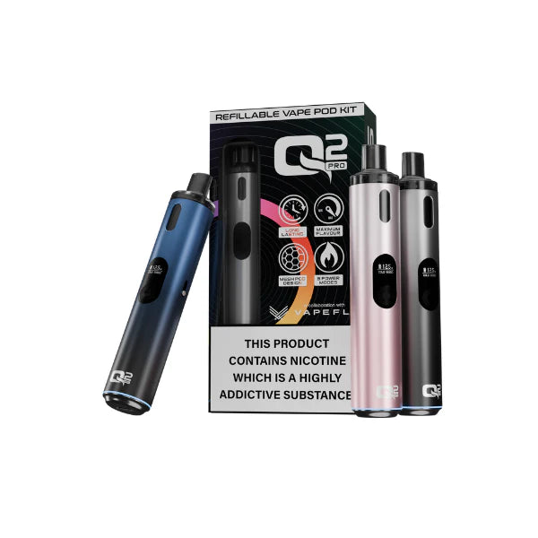 Q2Pro Refillable Pod Vape Kit (Buy 1 Get 2 Nic Salts Free)