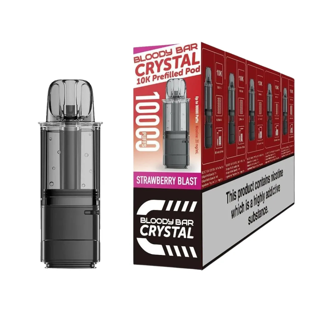 Bloody Bar Crystal 10k Prefilled Pod - 10000 Puffs Replacement Pods