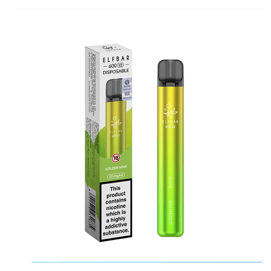 20mg ELF Bar 600 V2 Disposable Vaping Device 600 Puffs - Online Vape Shop