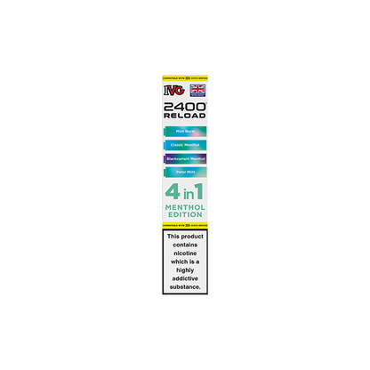 20mg IVG 2400 Reload Prefilled Pods 2ml 2400 Puffs - 4 Pcs