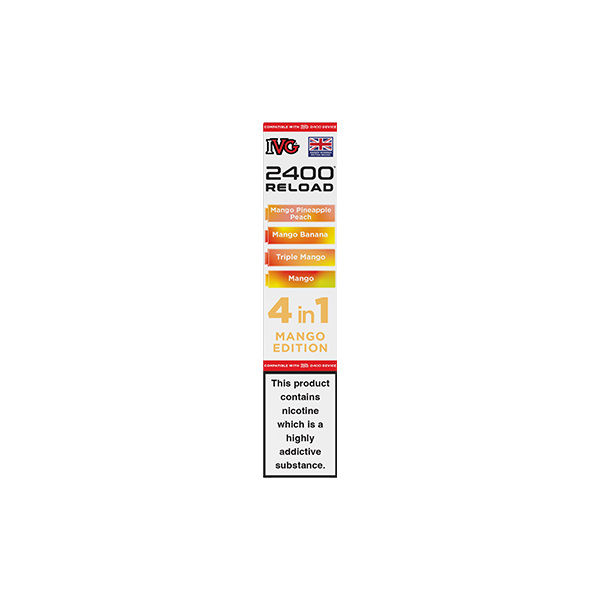 20mg IVG 2400 Reload Prefilled Pods 2ml 2400 Puffs - 4 Pcs