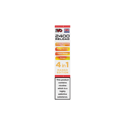 20mg IVG 2400 Reload Prefilled Pods 2ml 2400 Puffs - 4 Pcs