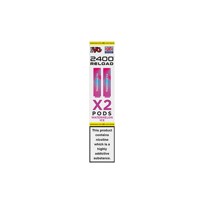 20mg IVG 2400 Reload Prefilled Pods 2ml 2400 Puffs - 2 Pcs