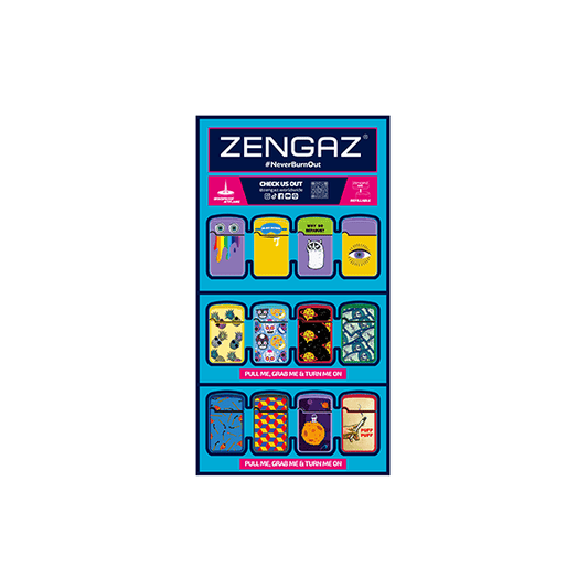 Zengaz Cube ZL-12 Royal Jet (EU-S3) - Jet Flame Lighters Bundle + 48 Lighters with Cube display stand - Online Vape Shop
