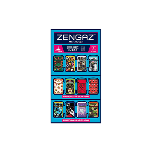 Zengaz Cube ZL-12 Royal Jet (EU-S7) - Jet Flame Lighters Bundle + 48 Lighters with Cube display stand - Online Vape Shop