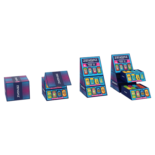 Zengaz Cube ZL-13 Wing Jet (UK-S1) - Jet Flame Lighters Bundle + 48 Lighters with Cube display stand - Online Vape Shop