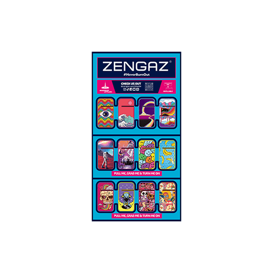 Zengaz Cube ZL-13 Wing Jet (UK-S2) - Jet Flame Lighters Bundle + 48 Lighters with Cube display stand - Online Vape Shop