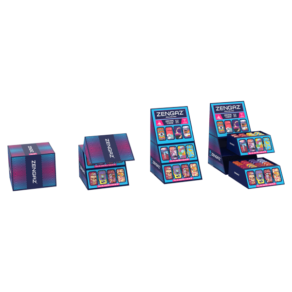 Zengaz Cube ZL-13 Wing Jet (UK-S2) - Jet Flame Lighters Bundle + 48 Lighters with Cube display stand - Online Vape Shop