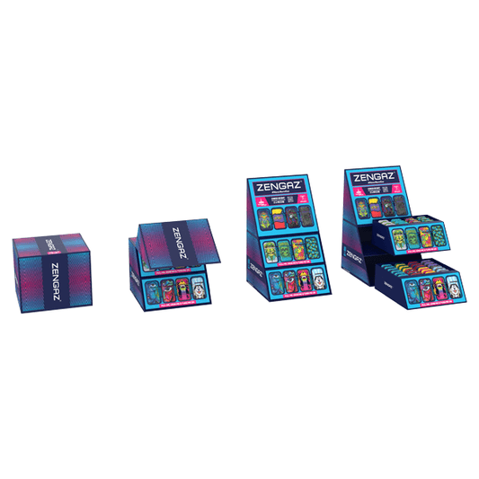 Zengaz Cube ZL-13 Wing Jet (UK-S3) - Jet Flame Lighters Bundle + 48 Lighters with Cube display stand - Online Vape Shop