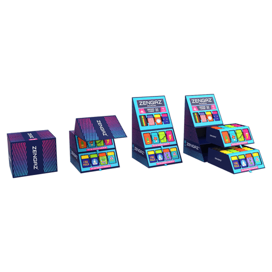 Zengaz Cube ZL-30 Chip Set (EU-S2) - Jet Flame Lighters Bundle + 48 Lighters with Cube display stand - Online Vape Shop