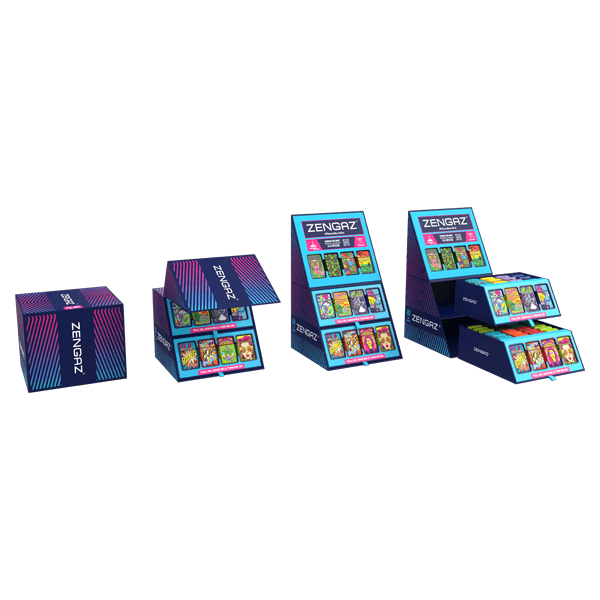 Zengaz Cube ZL-30 Chip Set (UK-S4) - Jet Flame Lighters Bundle + 48 Lighters with Cube display stand - Online Vape Shop