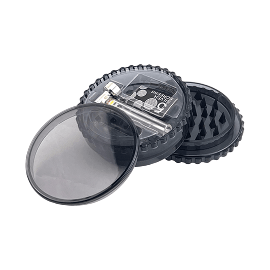 D&K 3 Parts 2 In 1 Plastic Grinder Glass Pipe Included (Various Colours) - DK4036AD-3 - Online Vape Shop